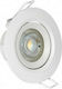 VK Lighting Round Plastic Recessed Spot with Integrated LED and Warm White Light 5W Adjustable White 9x9cm. 1pcs