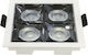 V-TAC Square Metallic Recessed Spot with Integrated LED and Natural White Light Samsung SMD 16W White 9.3x9.3cm. 1pcs