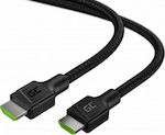 Green Cell HDMI 2.0 Braided Cable HDMI male - HDMI male 5m Μαύρο