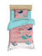 Flamingo Sheet Set Single Cotton Sirena 160x250cm 2pcs
