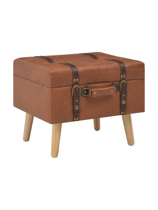 Stools For Living Room with Storage Space Upholstered with Faux Leather Taba 1pcs 40x33x33cm