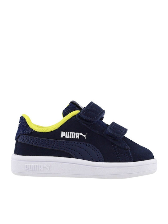 Puma Παιδικό Sneaker Smash με Σκρατς Navy Μπλε