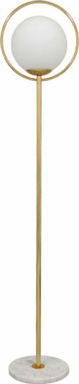 GloboStar VERSAILLES Floor Lamp H170xW35cm. with Socket for Bulb E27 White