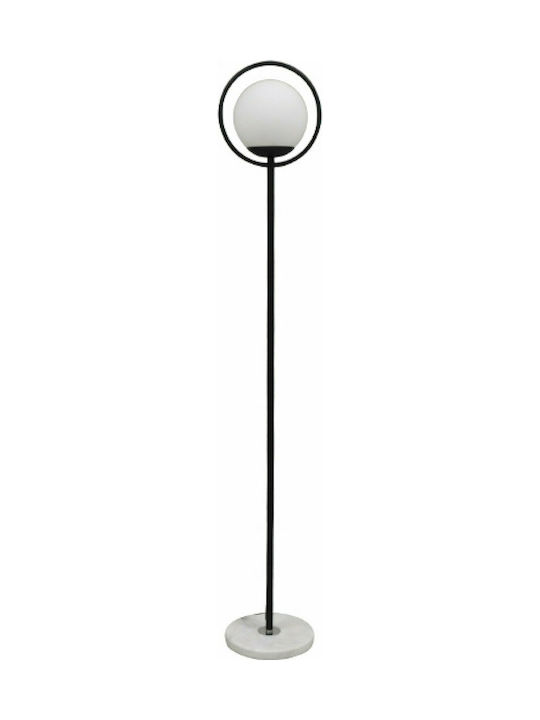 GloboStar Versailles Floor Lamp H150xW25cm. with Socket for Bulb E27 Black