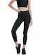 Training Women's Cropped Firming High Waist Black Leggings