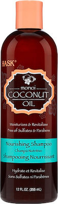 Hask Monoi Coconut Oil Shampoos Reconstruction/Nourishment for All Hair Types 355ml