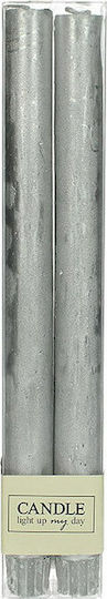 Zaros Декоративна Свещ Конус Silver 27бр 4бр