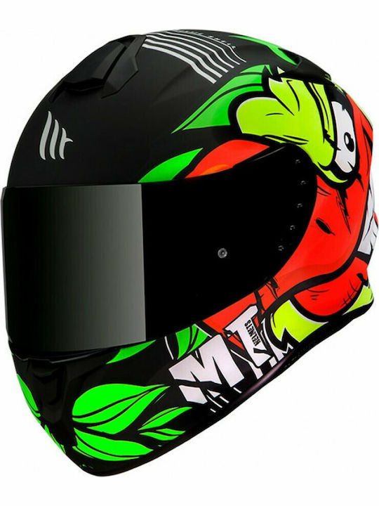 MT Targo Truck A2 Matt Full Face Helmet ECE 22.05 1450gr Fluo Black/Yellow MTH000KRA311