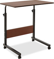 Desk Piper with Adjustable Height 60x40x69cm Walnut-Black