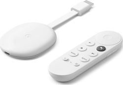 Google Stick TV inteligent Chromecast with Google TV 4K UHD cu Bluetooth / Wi-Fi / HDMI și Google Assistant Zăpadă