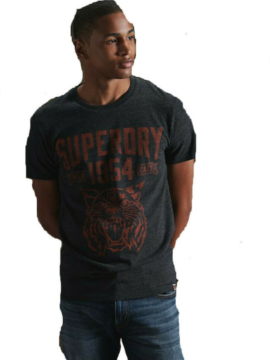 Superdry RW Classic T-shirt Bărbătesc cu Mânecă Scurtă Negru