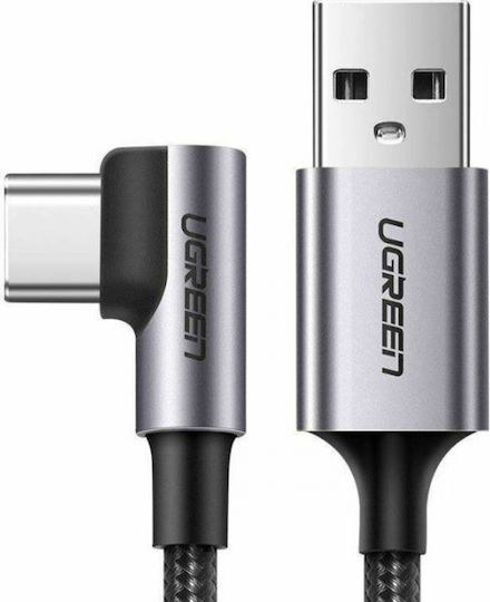 Ugreen Angle (90°) Braided USB 2.0 Cable USB-C Male - USB-A 18W Black 2m 50942