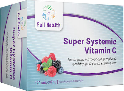 Full Health Super Systemic Vitamin C Vitamin for Energy & Immune System Boost 120 veg. caps