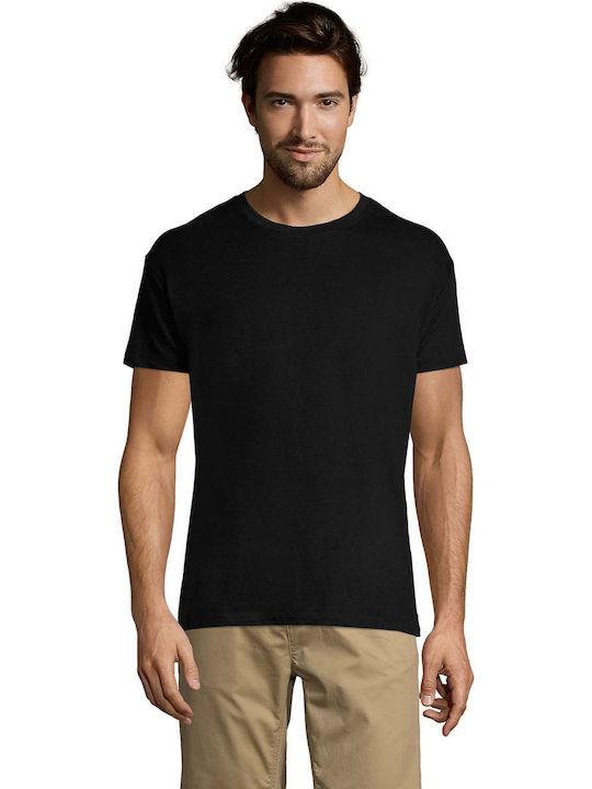 Sol's Regent Ανδρικό Διαφημιστικό T-shirt Κοντομάνικο Deep Black