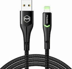 Mcdodo Braided / LED USB to Lightning Cable Μαύρο 1.8m (CA-7843)
