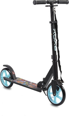 Byox Kids Scooter Foldable Flurry 2-Wheel for 10+ Years Black/Blue