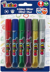 The Littlies Κόλλα Glitter Πολύχρωμη 12gr 12.5ml 6τμχ
