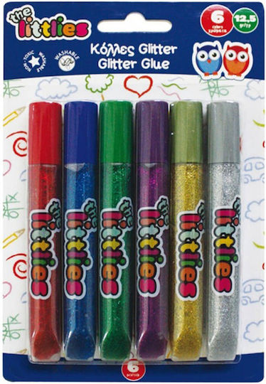 The Littlies Kleber Glitter Mehrfarbig 12gr 12.5ml Set 6Stück