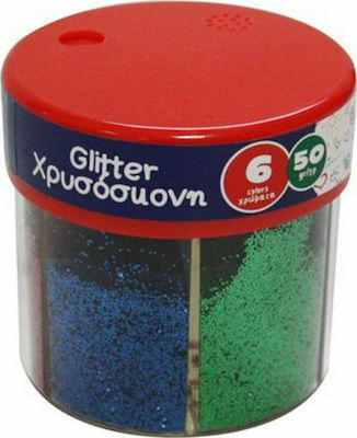 The Littlies Praf de aur Glitter Multicolor în Sare 50gr Set 6buc