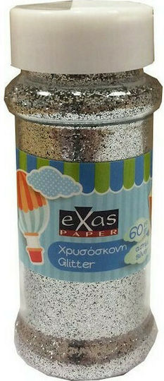 Exas Paper Goldstaub Glitter Silber 60gr
