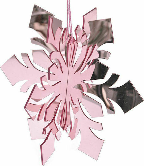 Iliadis Weihnachtliche Kunststoff Figur Flocke Rosa Höhe 30cm
