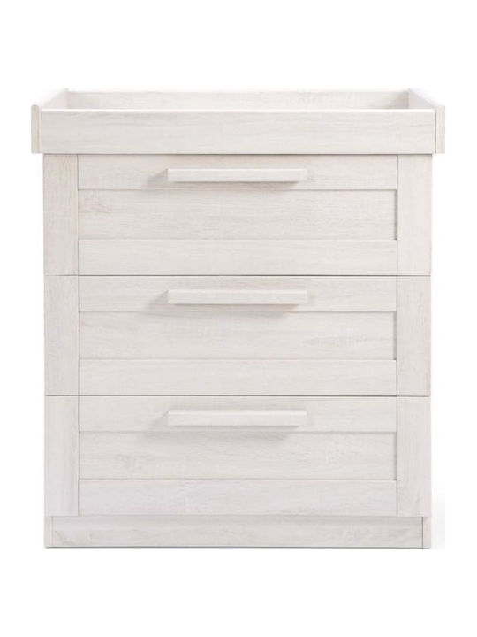 Atlas Baby Dresser with 3 Drawers Nimbus White 89x52x95cm