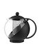 Secret de Gourmet 461722180 Glass Black Teapot with Filter 1250ml