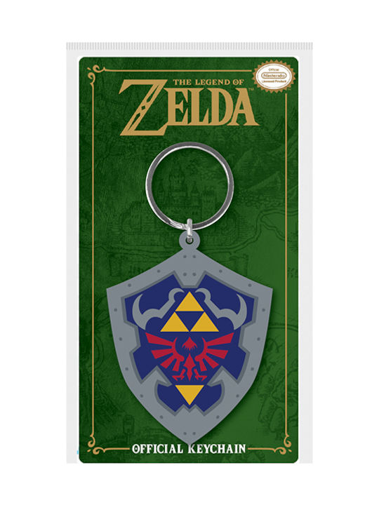 Rubber Keychain Legend Zelda Hylian Shield Multi