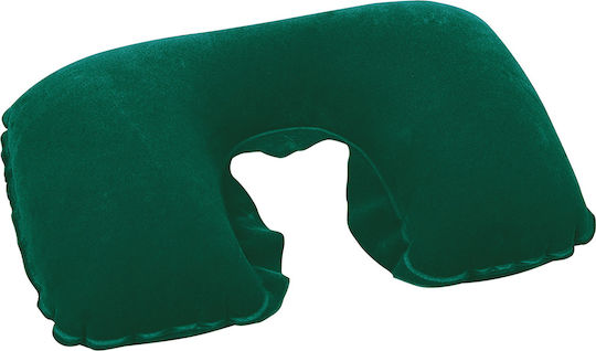 Bestway Flocked Air Neck Inflatable Travel Pillow 46x28x10cm Green 67006 15333