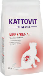 Kattovit Feline Diet Renal Katzen-Trockenfutter mit Fleisch 4kg