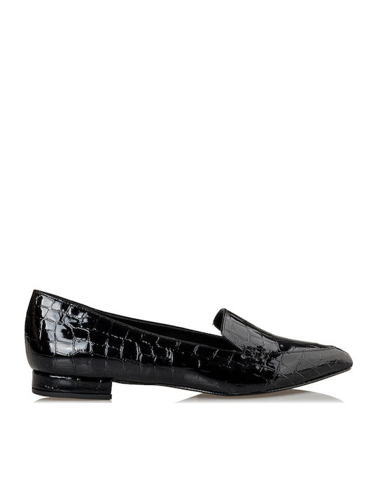 Envie Shoes Patent Leather Women's Loafers in Black Color E02-12006-34