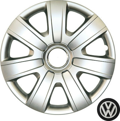 Croatia Cover Car Hubcap Set VW Polo 6R with VW Emblem 14" 4pcs Silver