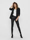 Only Long Women's Waisted Blazer Black with Sequins