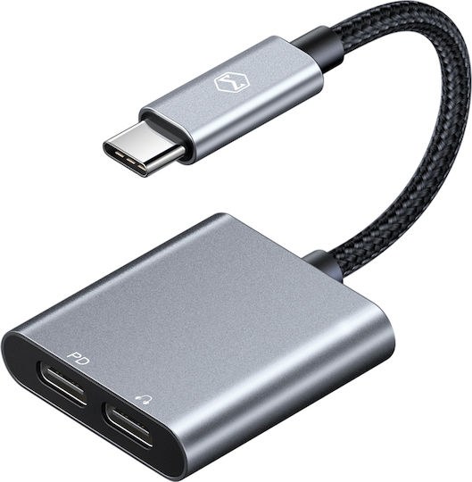 Mcdodo Blackcurrant Port Gray Μετατροπέας USB-C male σε USB-C female Γκρι 1τμχ