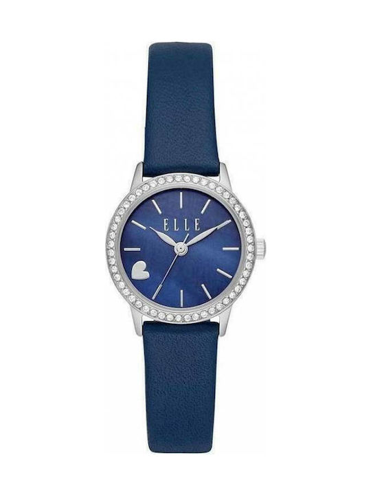 Elle Time & Jewelry Watch with Blue Leather Strap ELL21031