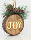 Eurolamp Illuminated Christmas Wooden Figure Sign Brown Length 8.5cm