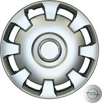 Croatia Cover Car Hubcap Set Opel Astra G/Corsa/Combo with Opel Emblem 14" 4pcs Silver