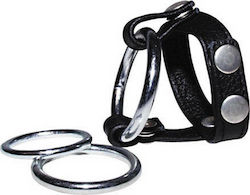 Sextreme Penisring Potentio Inel Cocoș și testicule Negru 3buc