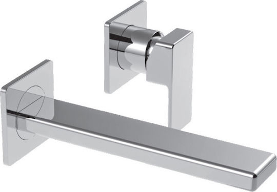 La Torre Profili Σετ Μίκτης & Στόμιο Εντοιχισμού για Νιπτήρα 1 Εξόδου Chrome
