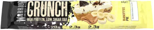 Warrior Crunch Μπάρα με 30% Πρωτεΐνη & Γεύση Banoffee Pie 64gr