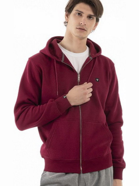 Magnetic North Burgundy Hoodie Men s Sweatshirt