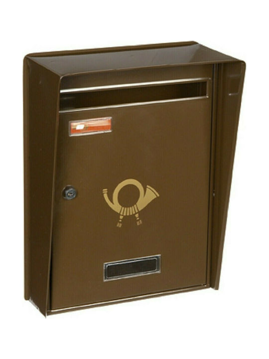 Viometal LTD Oslo 2001 Außenbereich Briefkasten Metallisch in Braun Farbe 28x8x36.5cm