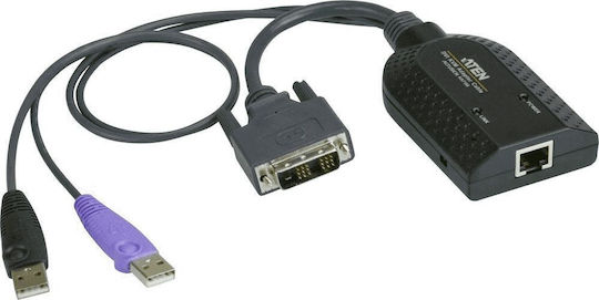 Aten USB DVI Virtual Media KVM Adapter with Smart Card Support