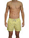 John Frank Vespa Men's Swimwear Shorts Yellow with Patterns