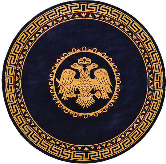 Newplan Lydia 2128A Εκκλησιαστικό Χαλί Στρογγυλό Navy με Διάμετρο 250εκ. 5-10-LYDIA-2128A OV NAVY-250X250