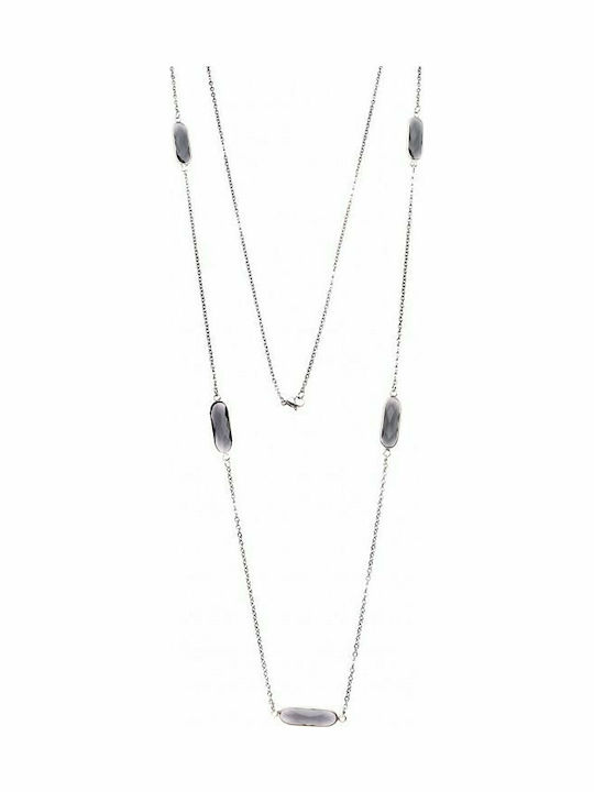 Senza Steel Necklace Gray