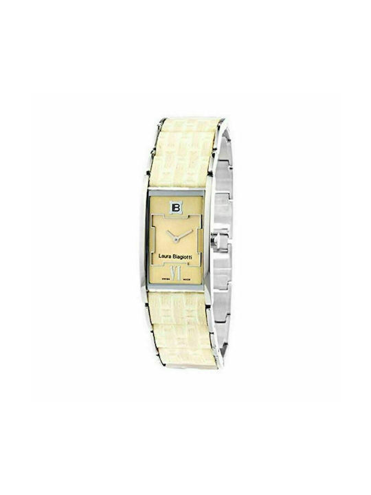 Laura Biagiotti Uhr mit Gelb Metallarmband LB0041L-BG