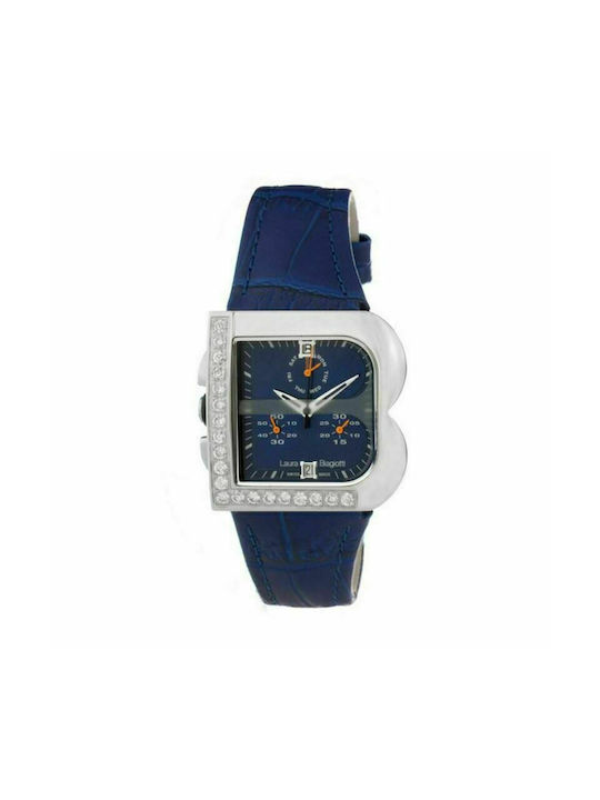 Laura Biagiotti Uhr mit Blau Lederarmband LB0002L-AZ