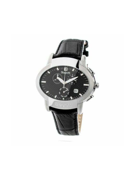 Laura Biagiotti Watch Chronograph Battery with Black Leather Strap LB0031M-01