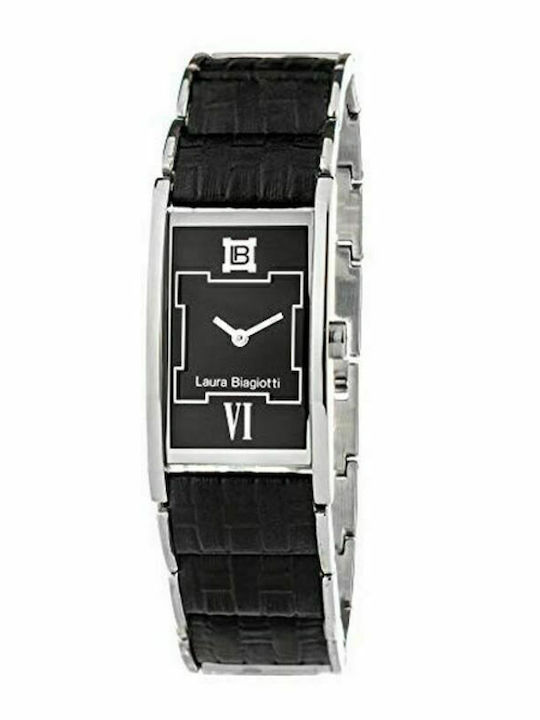 Laura Biagiotti Damen Uhr mit Schwarz Lederarmband